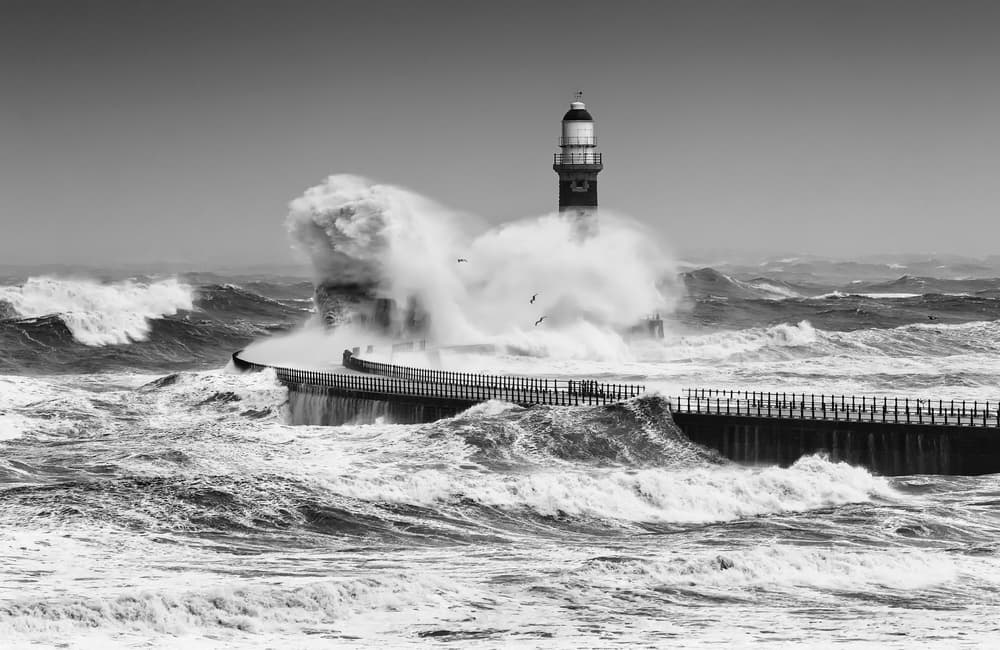 Dramatic Lighthouse Storm by Daniel Springgay — canvas wall art
