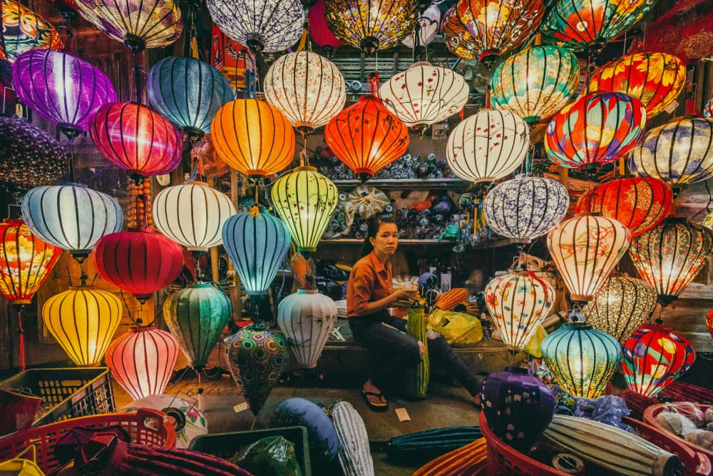 Vibrant Lantern Market by Samara Ratnayake — canvas wall art