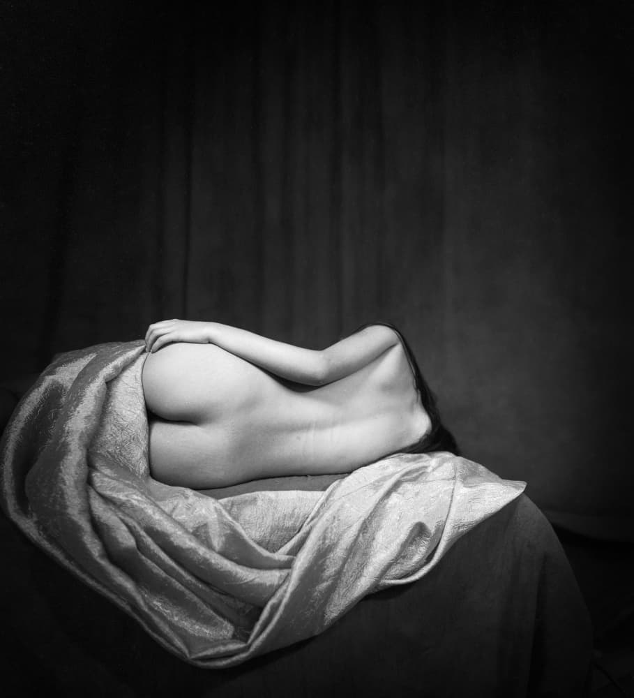 Draped Female Form by Kalynsky — canvas wall art