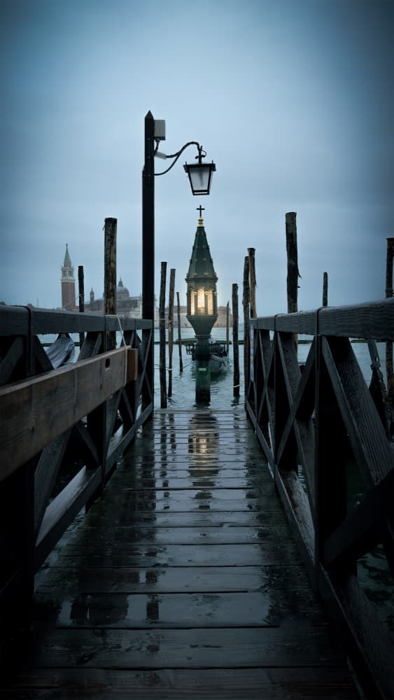Venetian Pier Reflection by Chuan Chen APA — canvas wall art