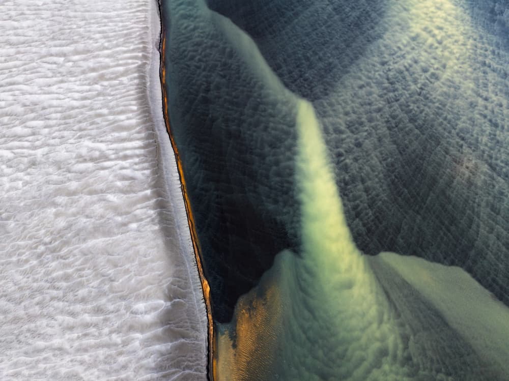 Glacial River Coastline by John Fan — canvas wall art
