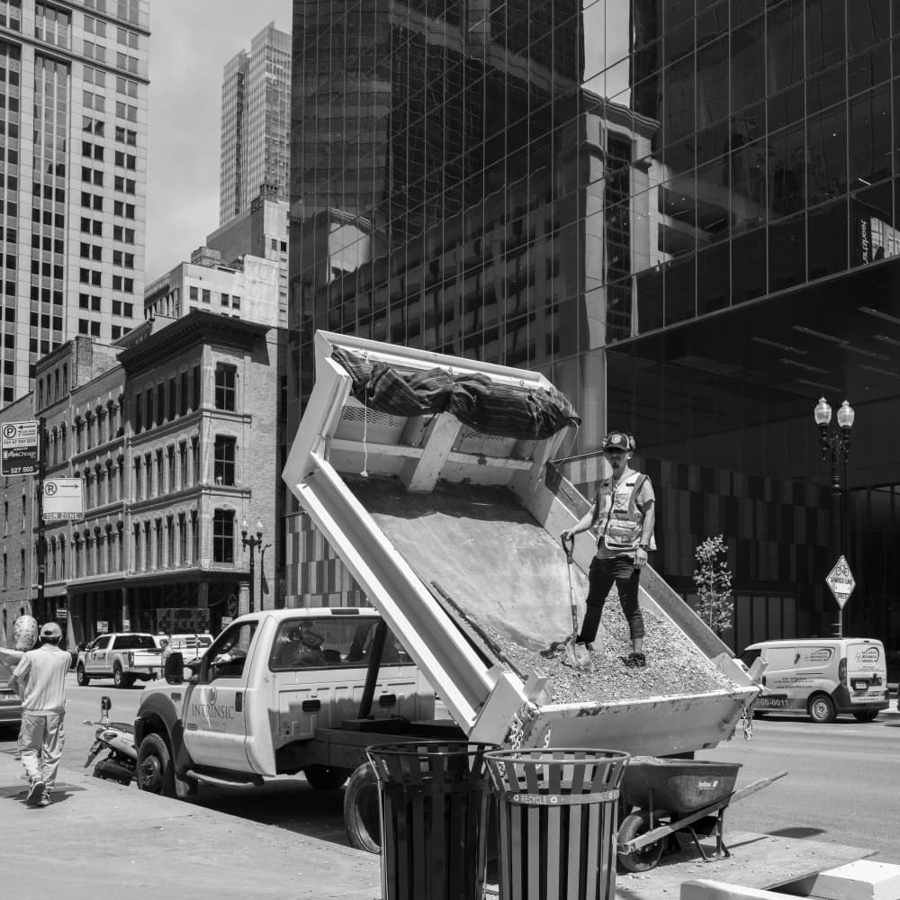 City Construction Worker by Wendy Fischer Hartman — canvas wall art
