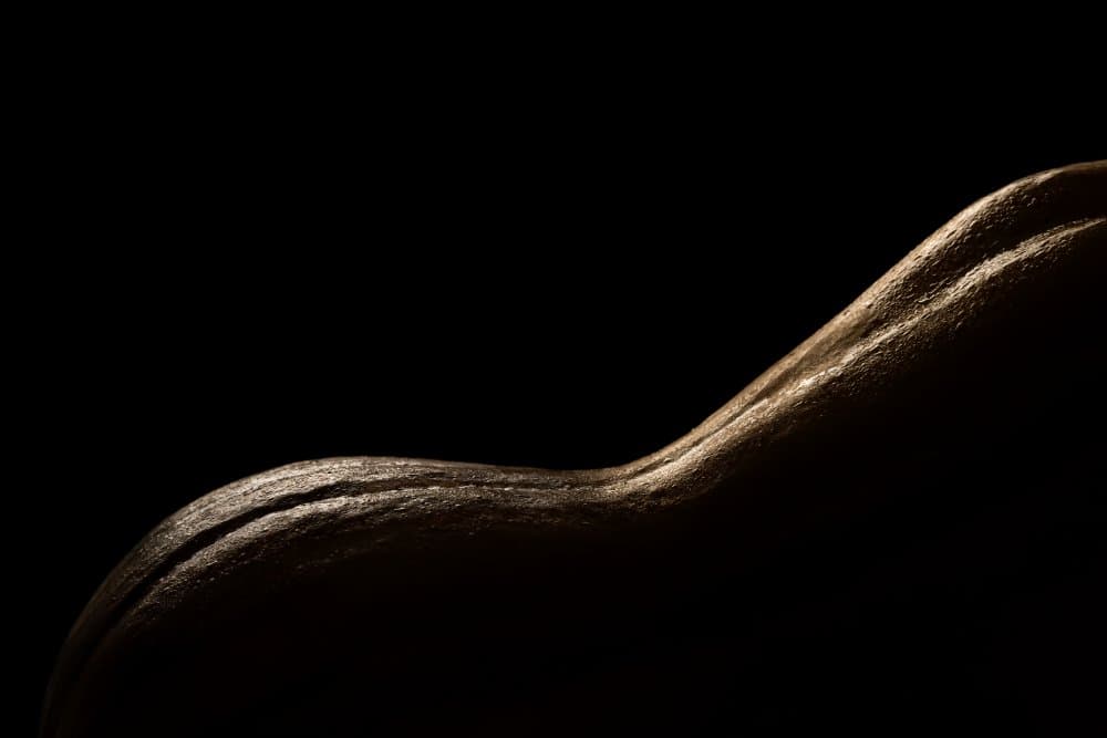 Golden Body Silhouette by Olivia Popescu — canvas wall art