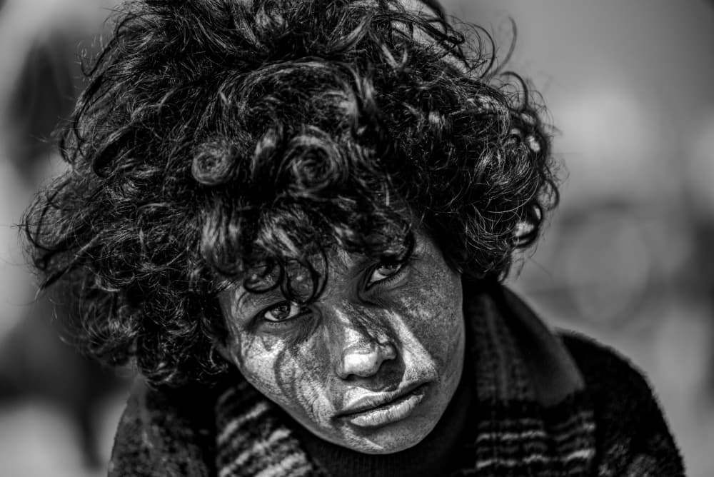 Painted Face Gaze by Rakibul Alam Khan — canvas wall art