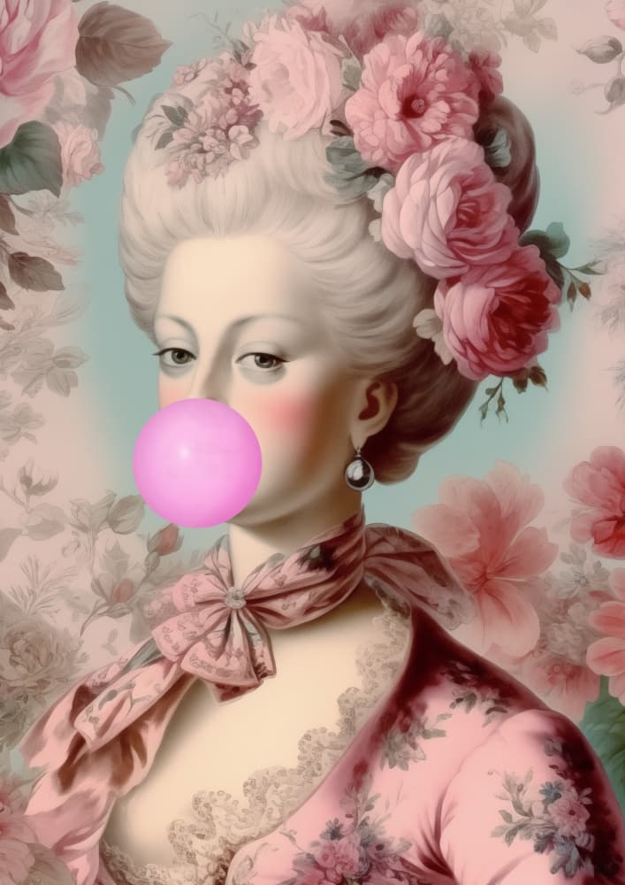 Marie Antoinette Bubblegum by Talitha McQueen — canvas wall art