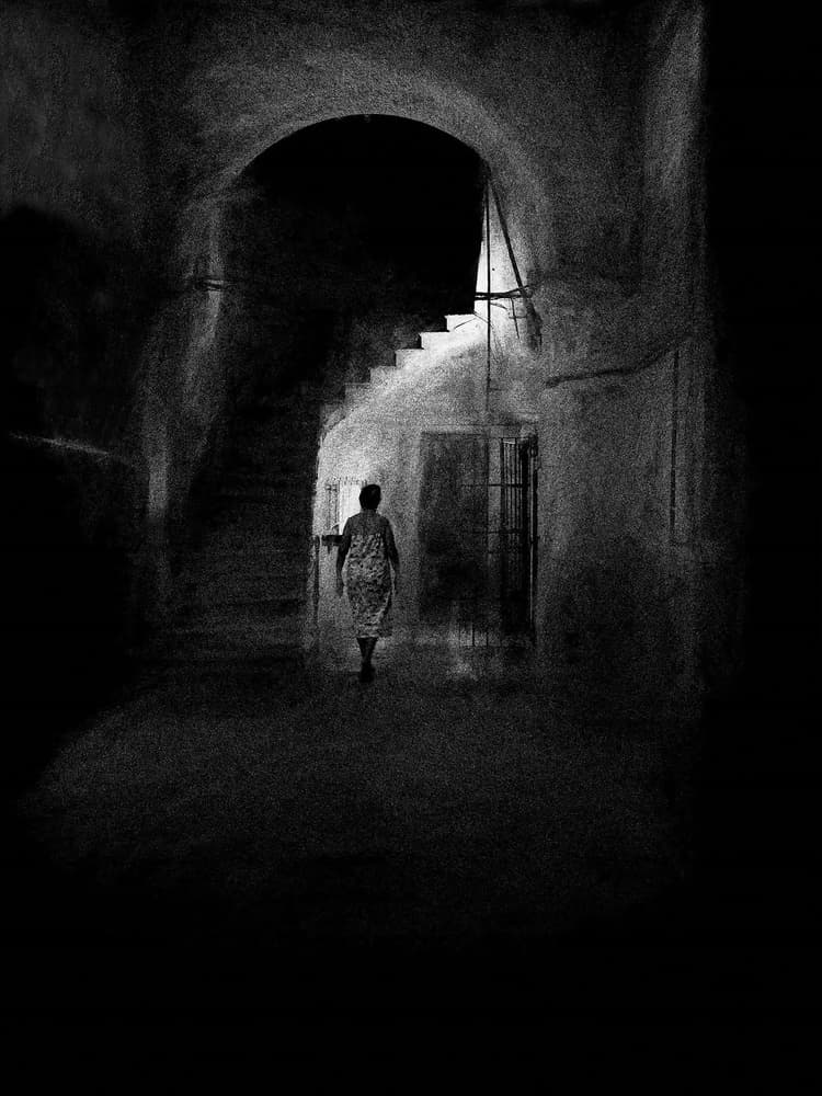 Woman in Dark Archway by Roxana Labagnara — canvas wall art