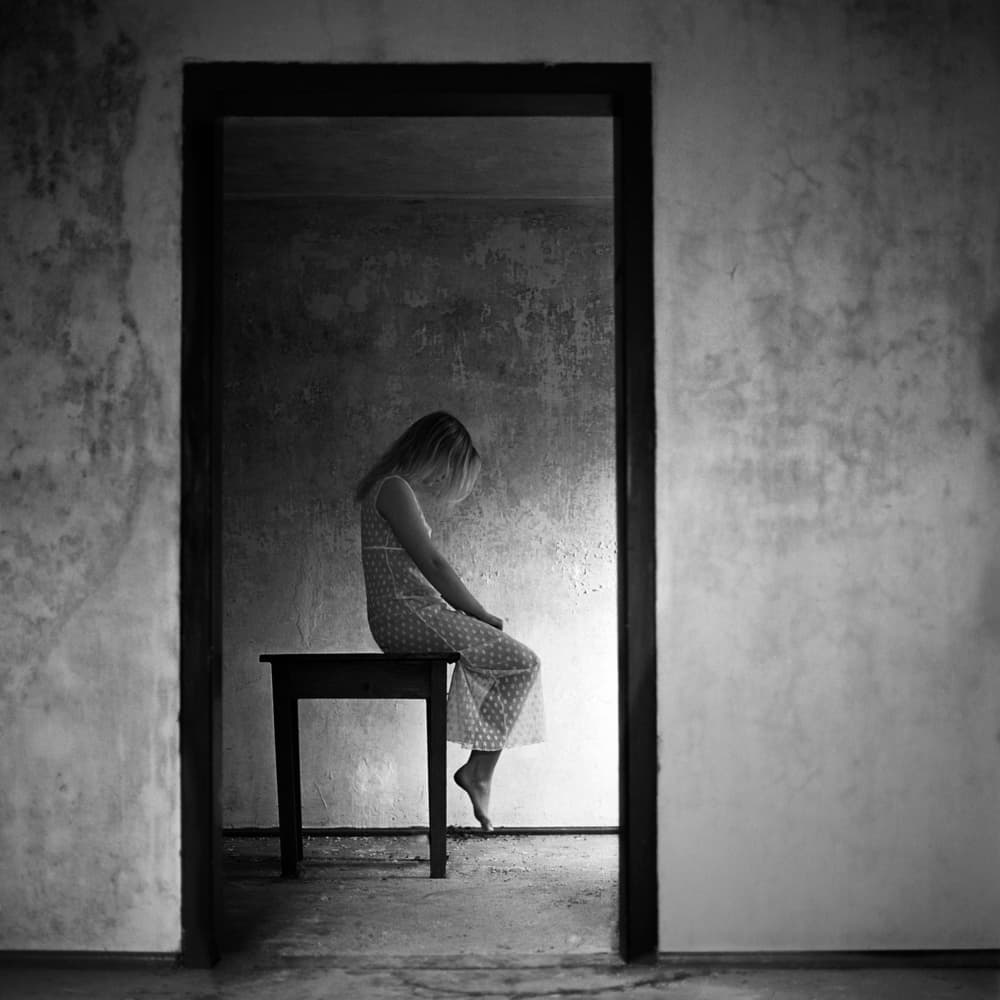 Girl In Solitude by Rafał Kaźmierczak — canvas wall art
