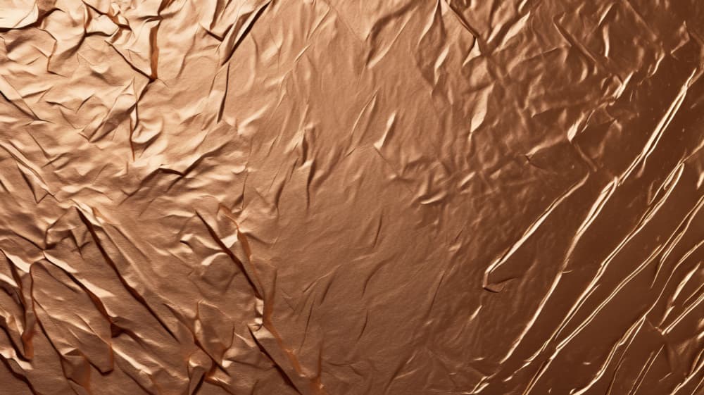 Crumpled Copper Texture by Marika Barsrsind — canvas wall art