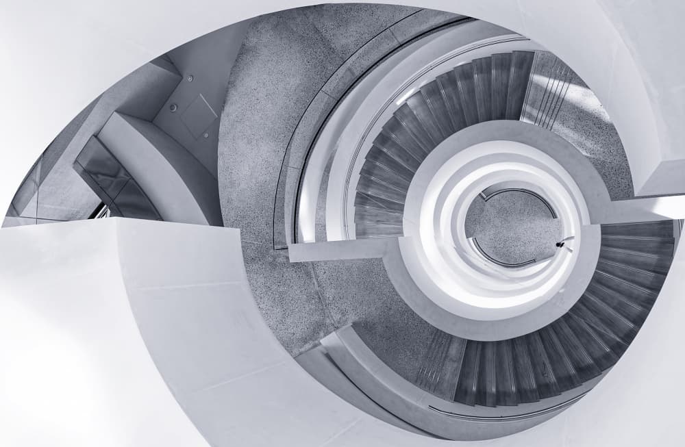 Modern Spiral Staircase by Martin Fleckenstein — canvas wall art