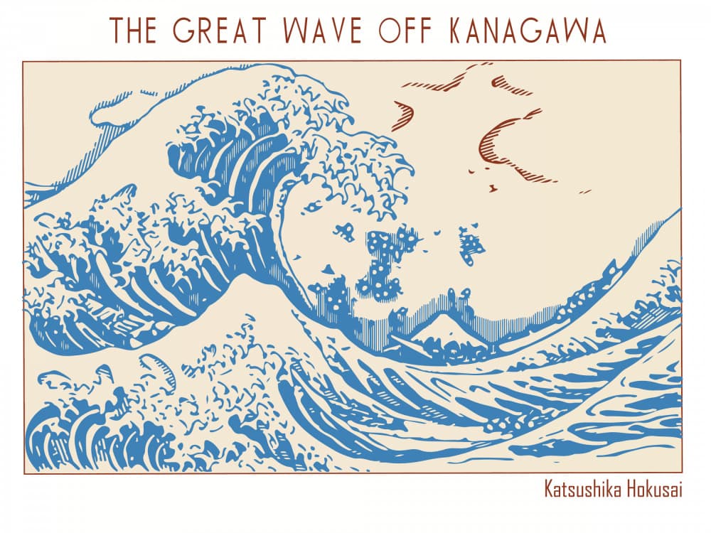 Giant Japanese Ocean Wave by Doa Project — canvas wall art