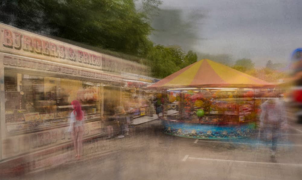 Fairground Motion Blur by Colin Dixon — canvas wall art