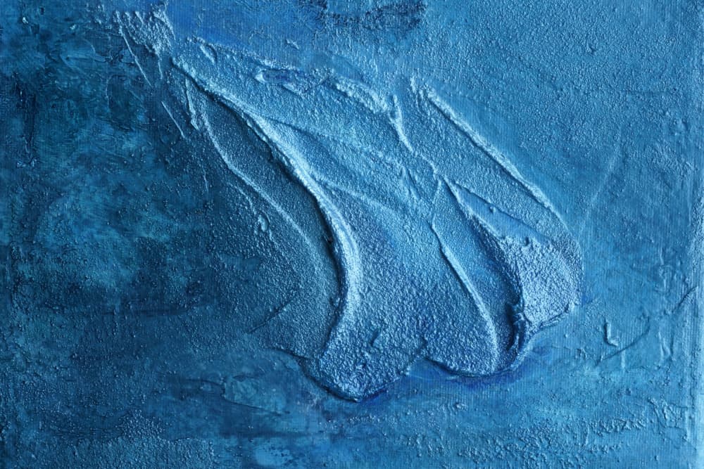 Deep Blue Abstraction by Bilge Paksoylu — canvas wall art