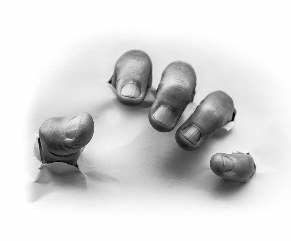 Hand Breaking Through by Giorgio Toniolo — canvas wall art