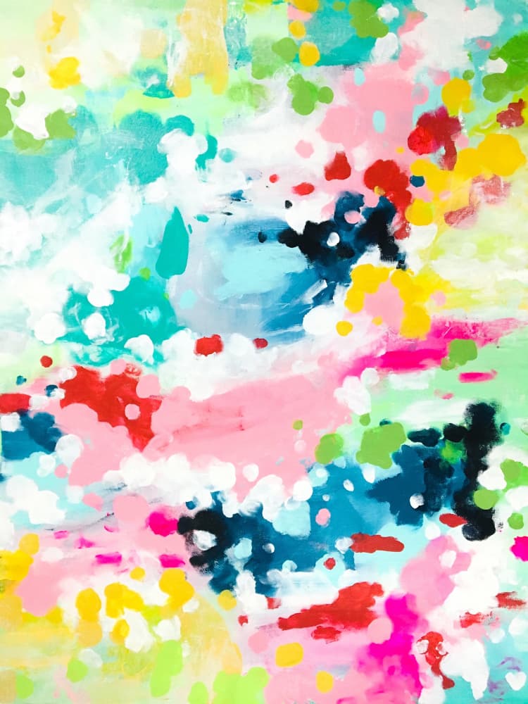 Vibrant Abstract Splatters by Ejaaz Haniff — canvas wall art