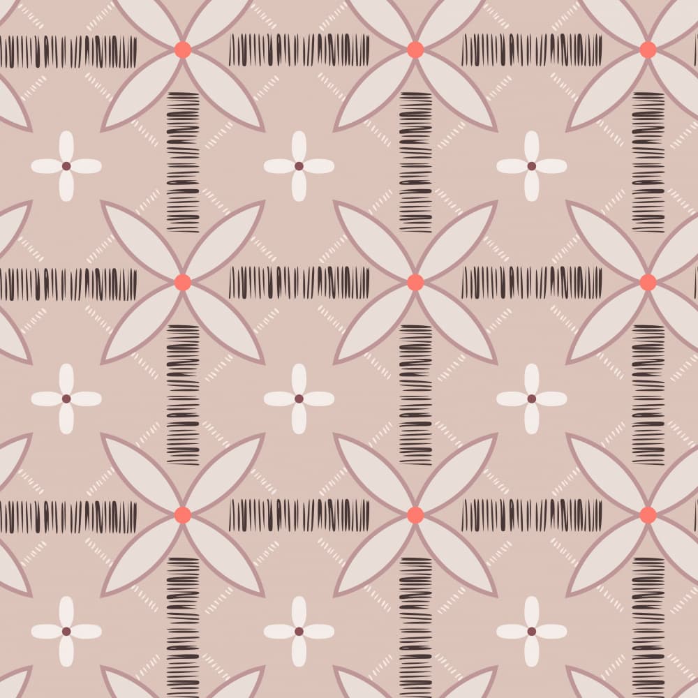Muted Floral Pattern by Annick — canvas wall art