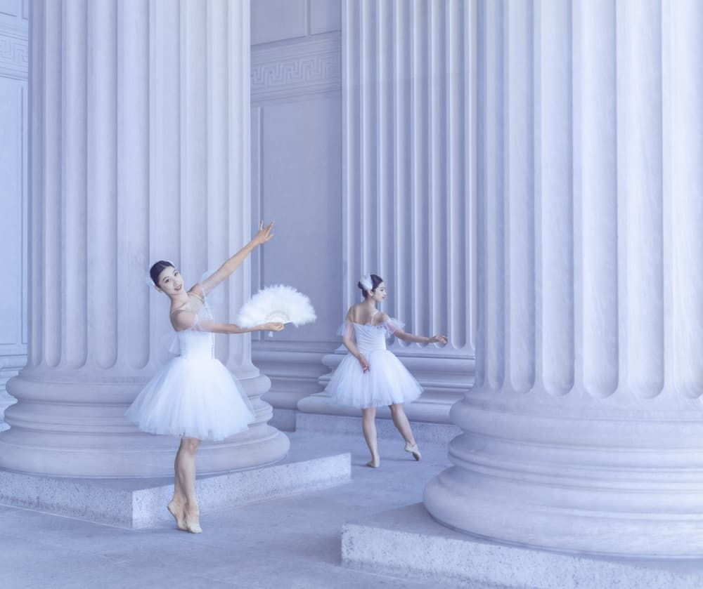 Classical Ballerinas Dance by Catherine Wang — canvas wall art