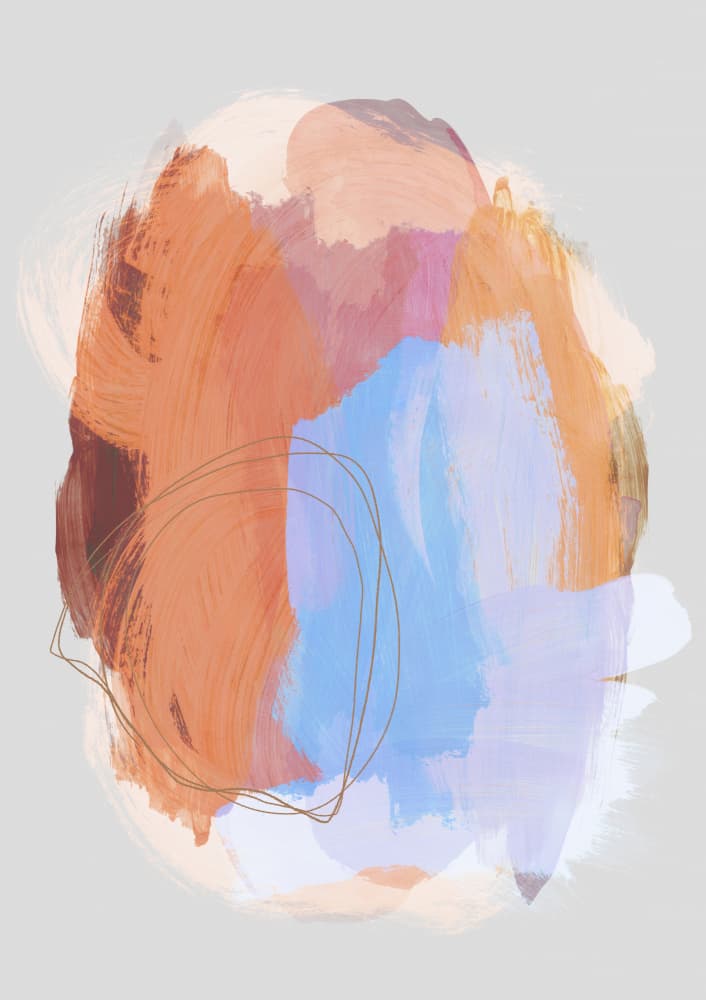 Abstract Brush Strokes 38Z by Mareike Böhmer — canvas wall art
