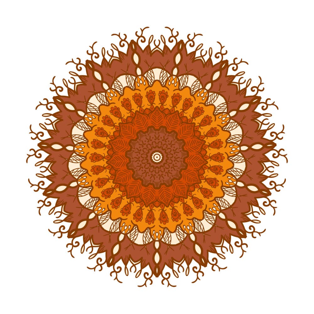Ornate Earthy Mandala by Marika Barsrsind — canvas wall art