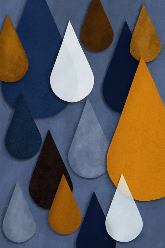 Colorful Droplet Pattern by EMELIEmaria — canvas wall art