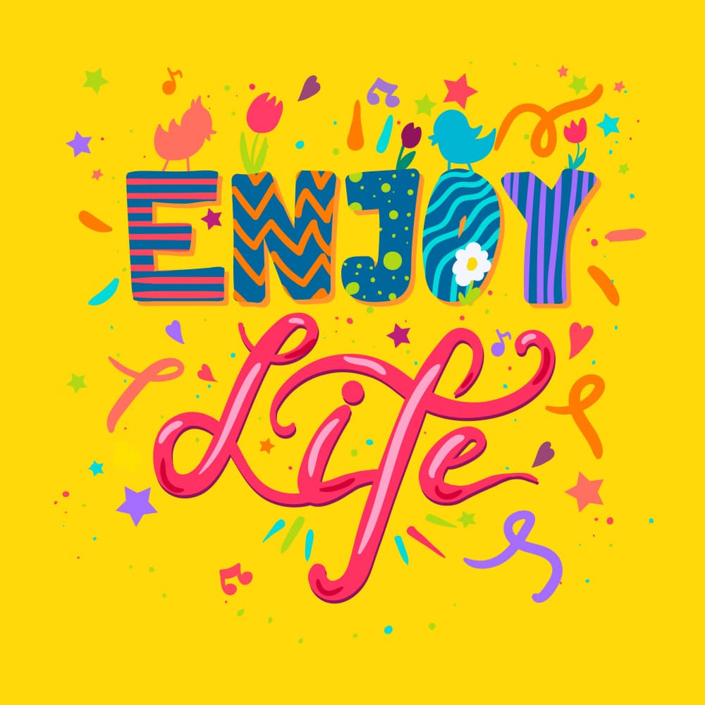 Joyful Life Quote by Marika Barsrsind — canvas wall art