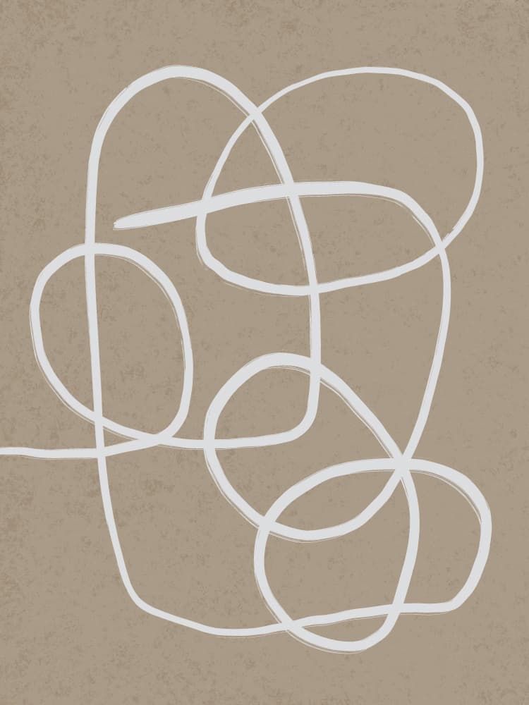 Flowing Abstract Lines by Little Dean — canvas wall art