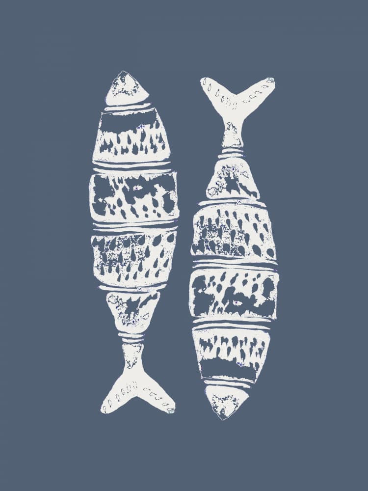 Coastal Fish Duo by Elizabeth C — canvas wall art