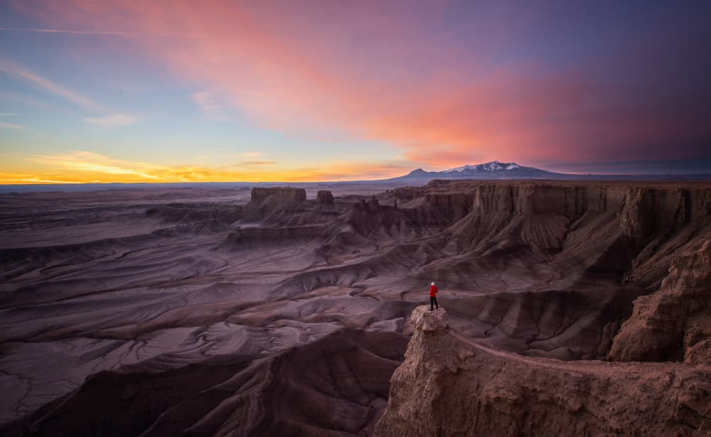 Dramatic Desert Sunset by April Xie — canvas wall art