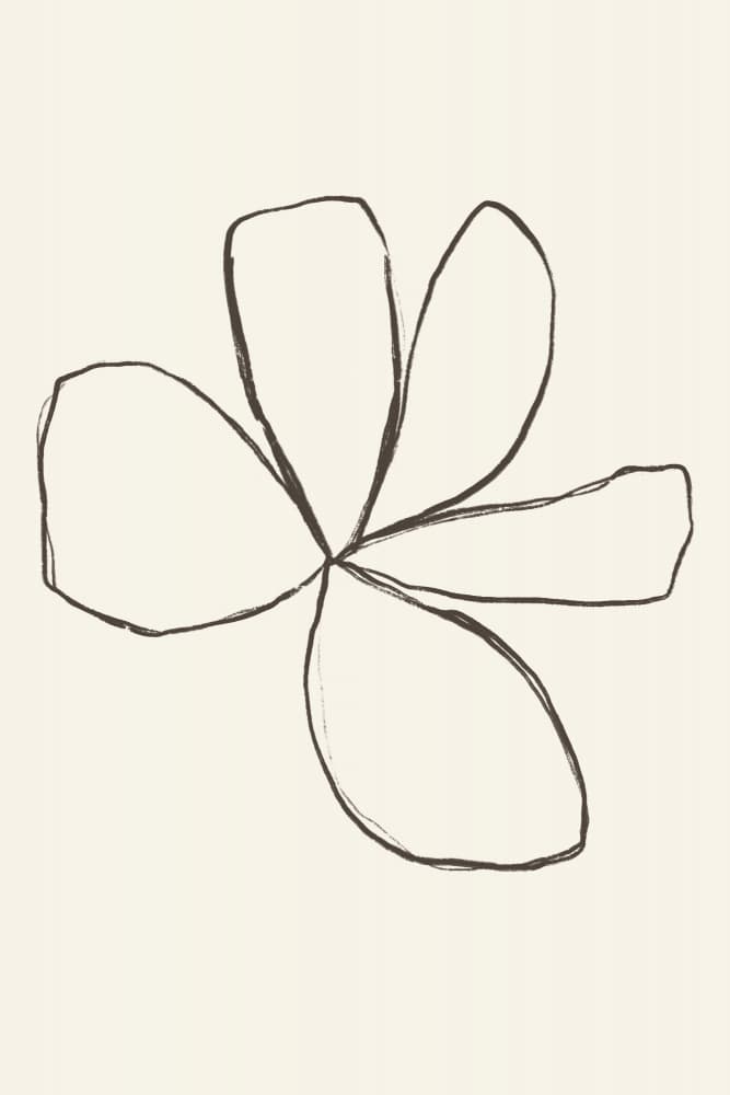 Petal Outline Sketch by uplusmestudio — canvas wall art