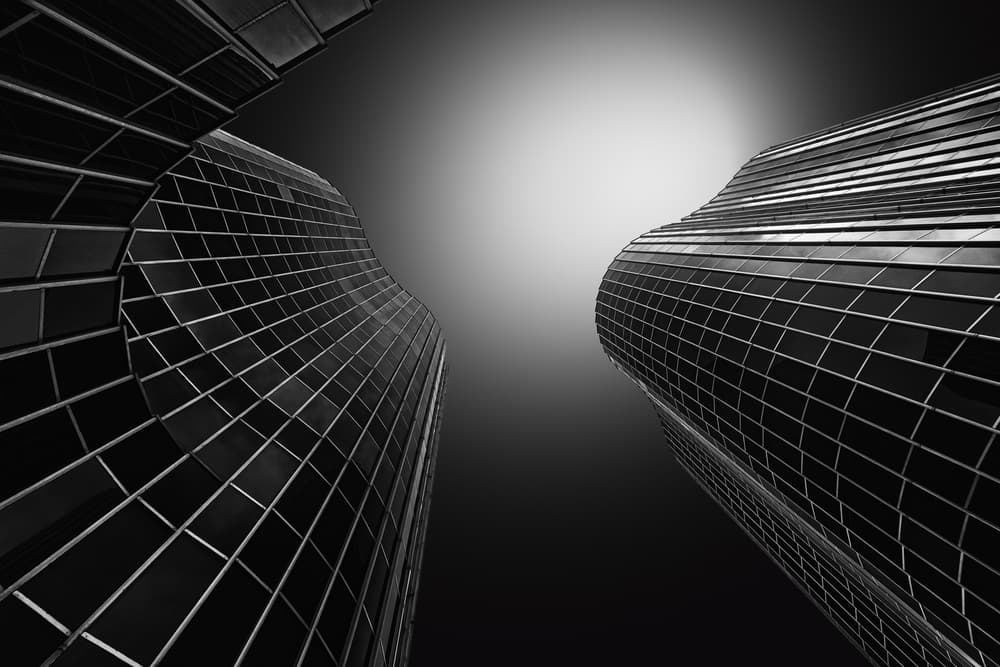 Modern Skyscraper Curves by Antoni Figueras — canvas wall art