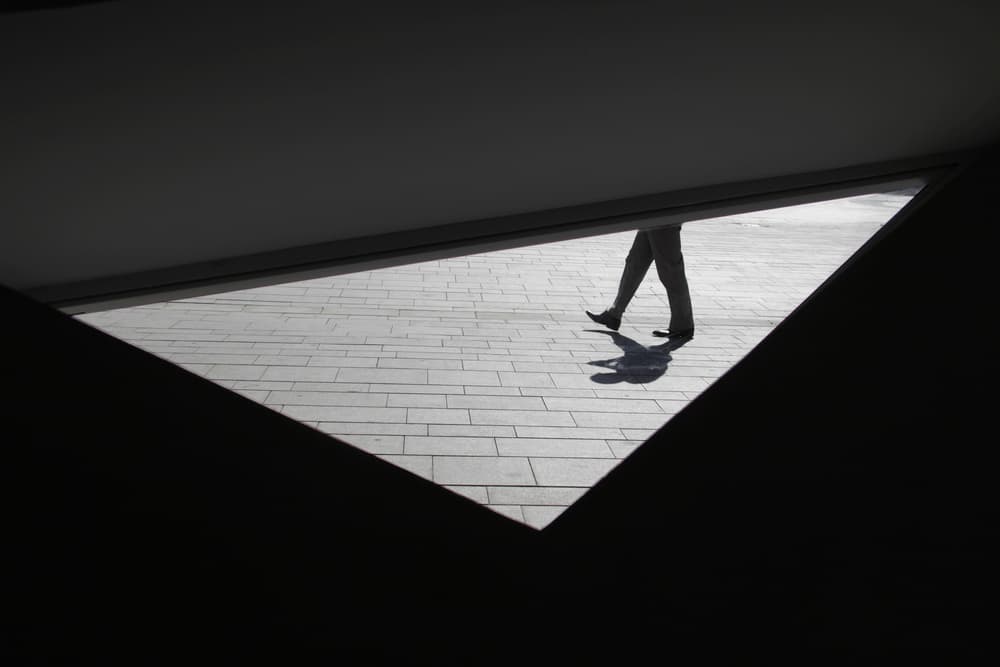 Walking Shadow Geometry by Sara-le Elbar — canvas wall art