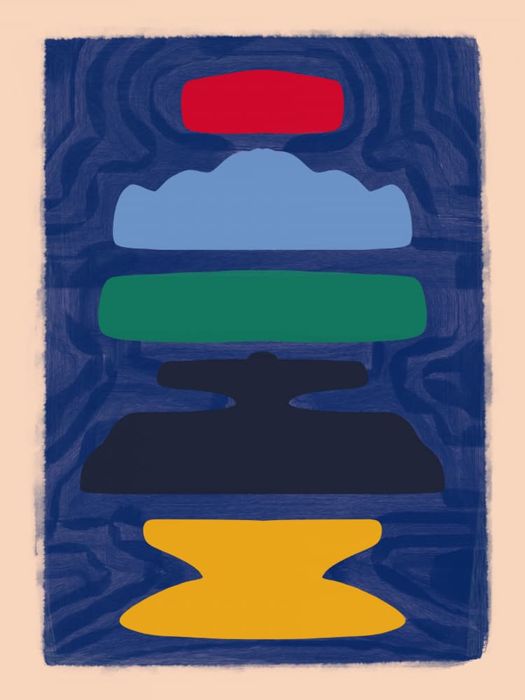 Colorful Abstract Stack by Little Dean — canvas wall art