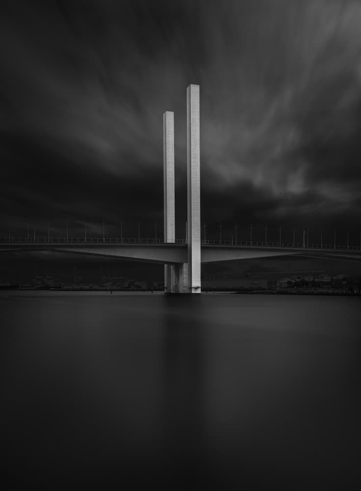 Dramatic Cable Bridge by David Chiodo — canvas wall art