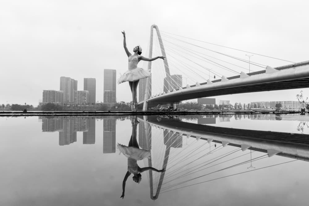 Urban Ballet Reflection by Tran Van Truong — canvas wall art