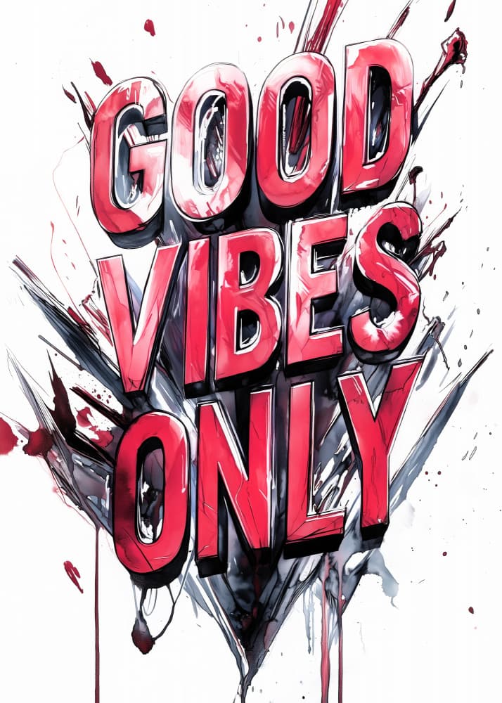 Good Vibes Only Text by Justyna Jaszke — canvas wall art