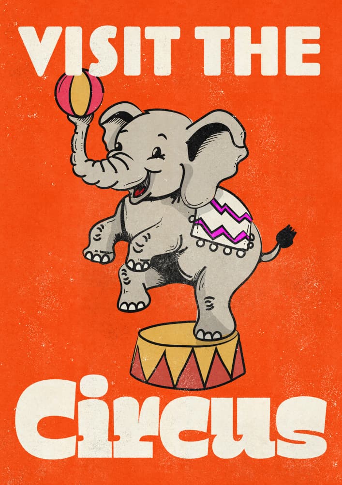 Happy Circus Elephant