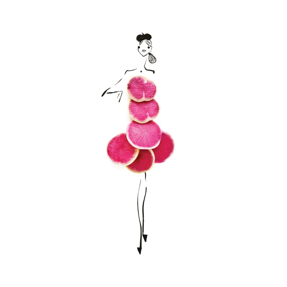 Elegant Radish Fashion by Gretchen Roehrs — canvas wall art