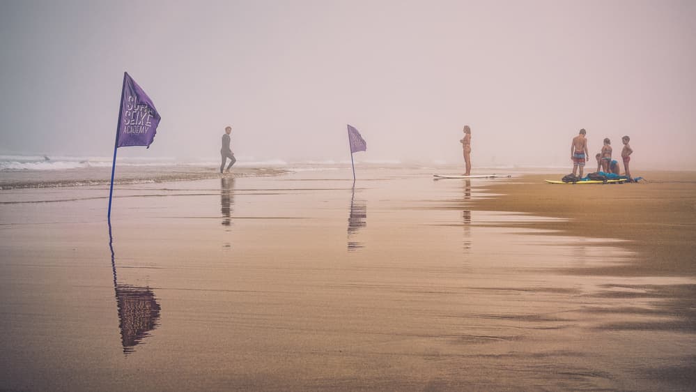 Serene Misty Beach by Carlos_Grury_Santos — canvas wall art