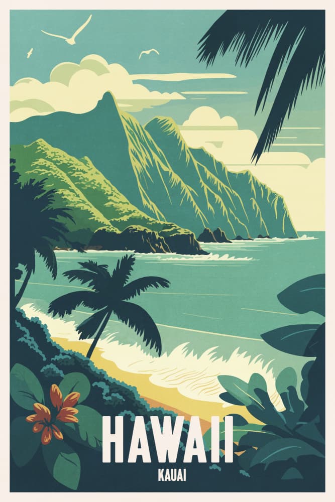 Kauai Tropical Paradise by thomas chedeville — canvas wall art
