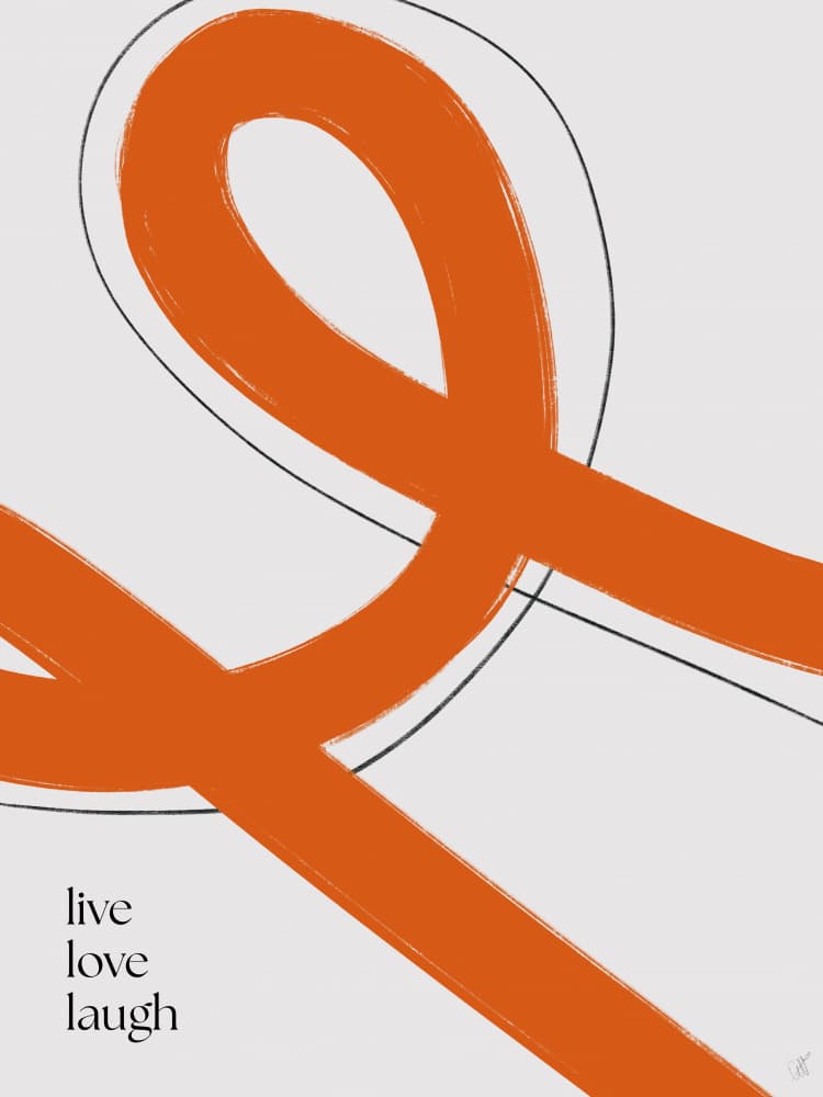 Abstract Live Love Laugh by Anne-Marie Volfova — canvas wall art