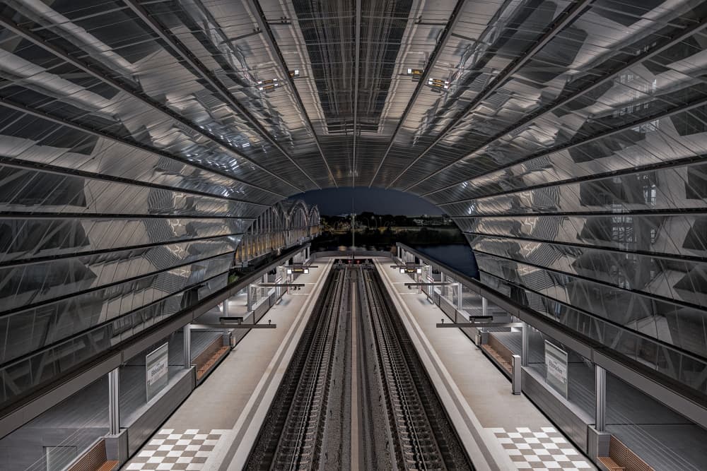 Modern Metro Tunnel by Michael Eßig — canvas wall art