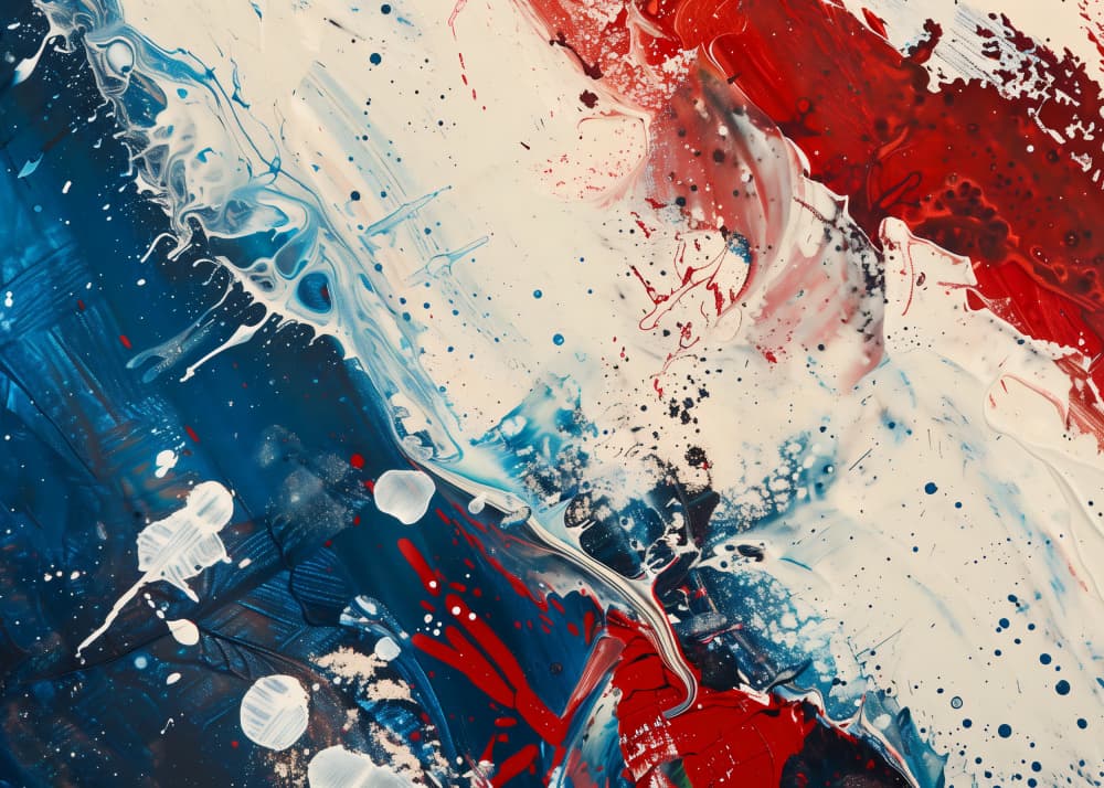 Dynamic Red White Blue by Andreas Magnusson — canvas wall art