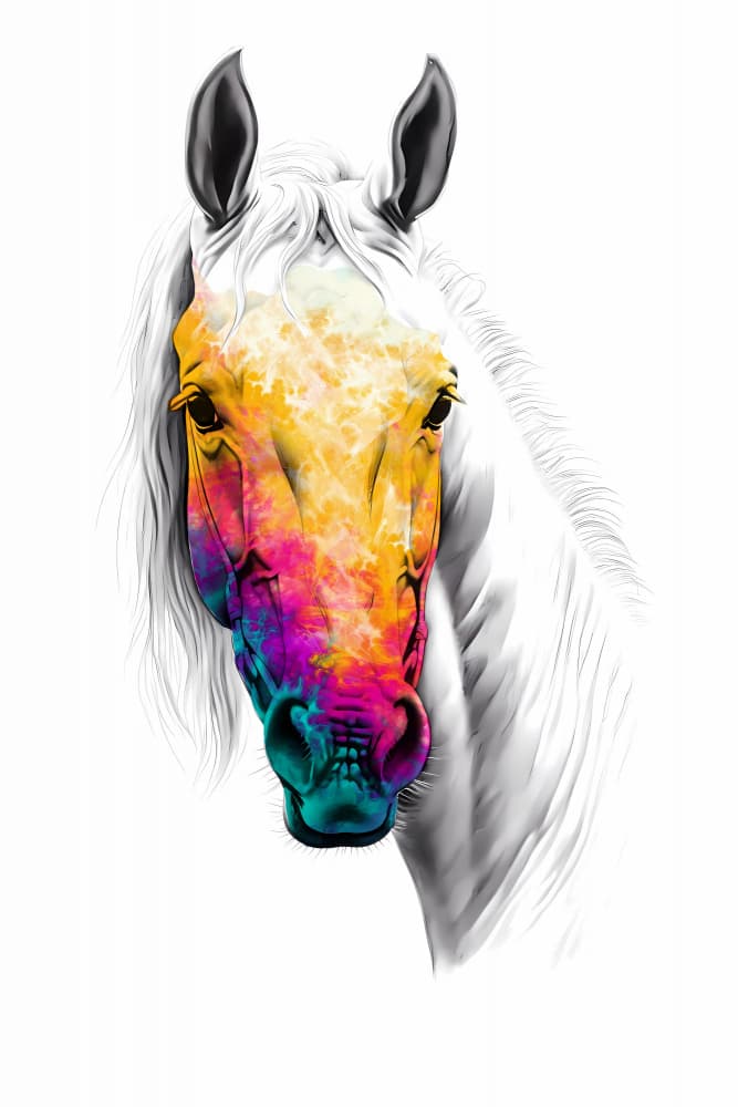 Abstract Horse Portrait by Rafal Kulik — canvas wall art