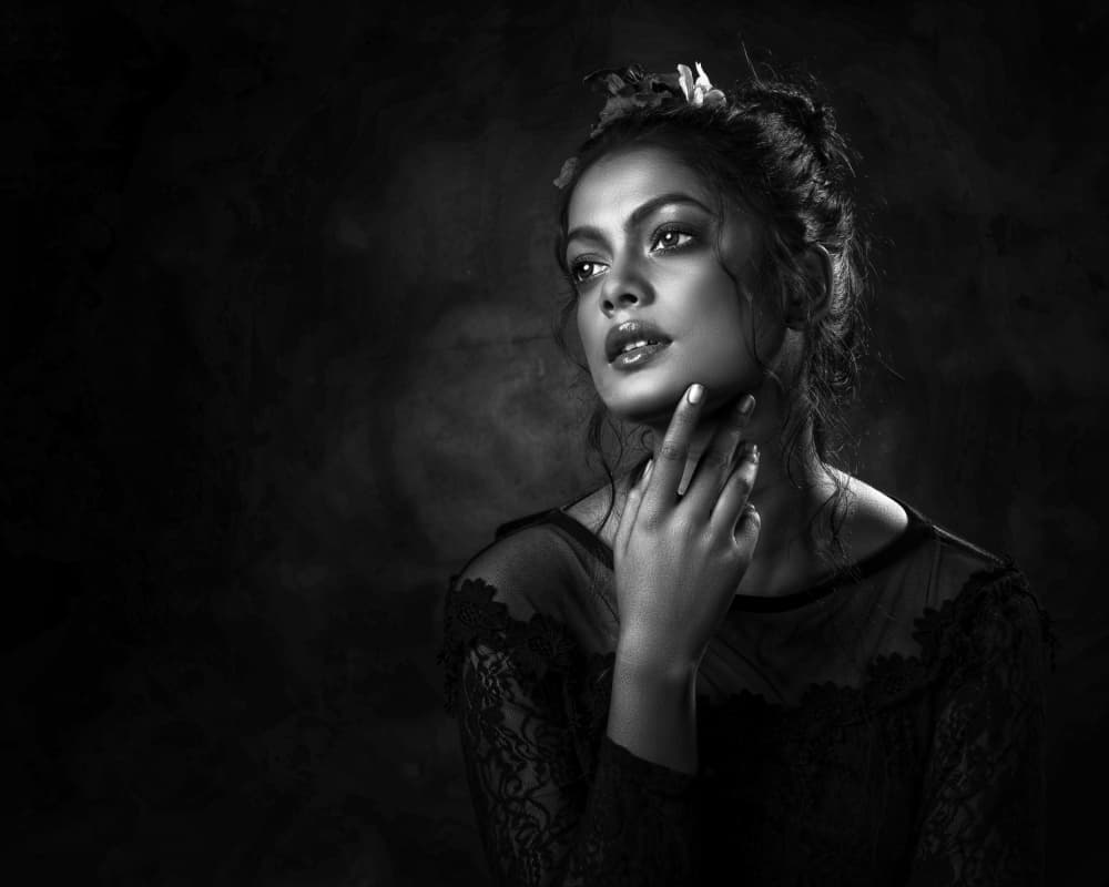 Pensive Beauty Portrait by JAYATU CHANDRA DAS — canvas wall art