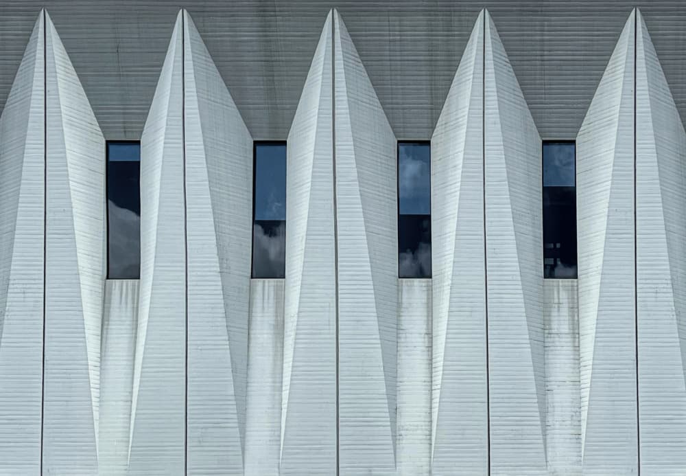 Sleek Geometric Facade by Marianne Wogeck — canvas wall art