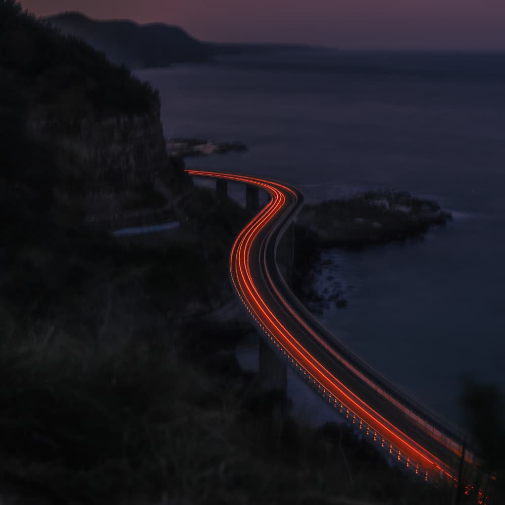Winding Coastal Lights by Reeno — canvas wall art