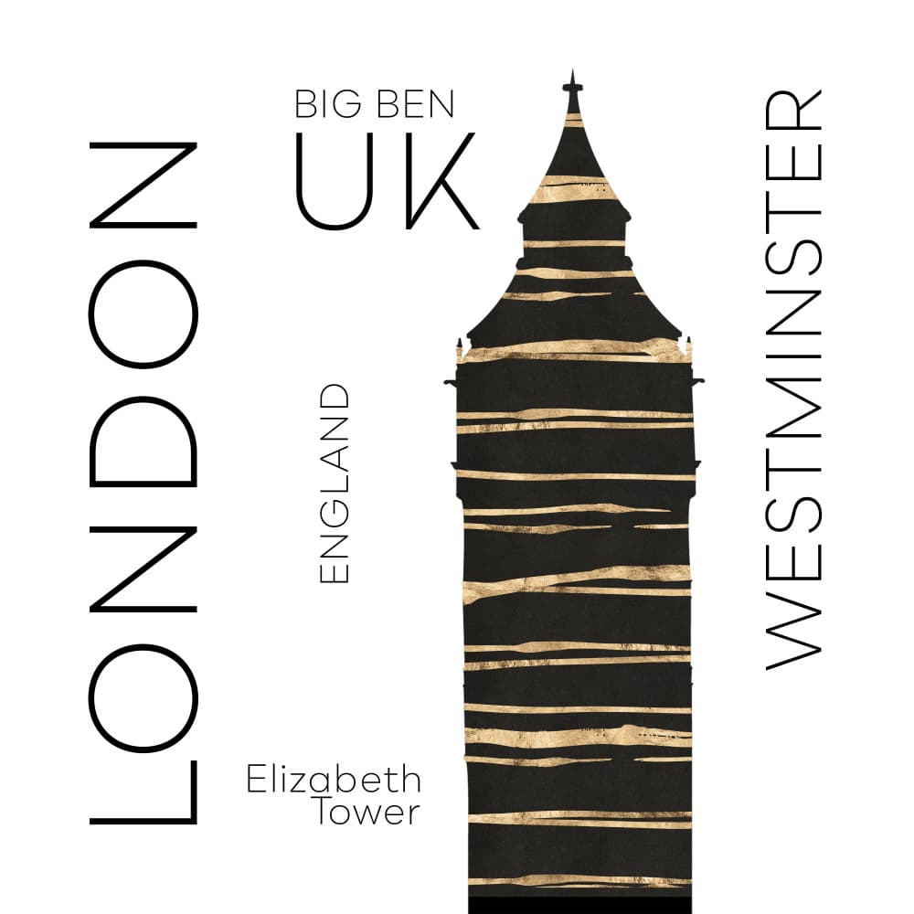 London Big Ben Tower by Melanie Viola — canvas wall art