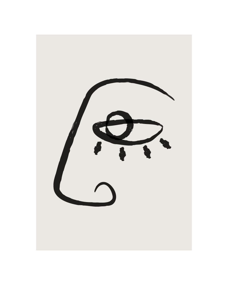 Abstract Line Face by KsanaKalpa — canvas wall art