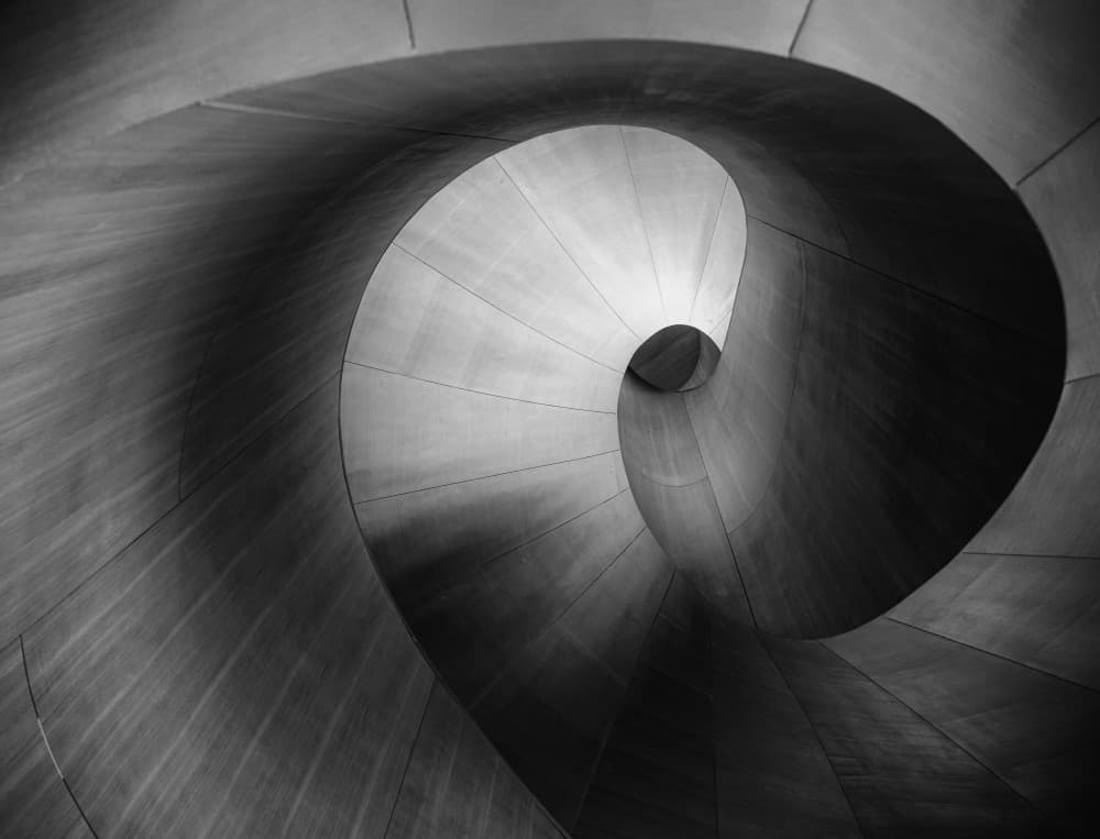 Elegant Spiral Staircase by Yanyan Gong — canvas wall art