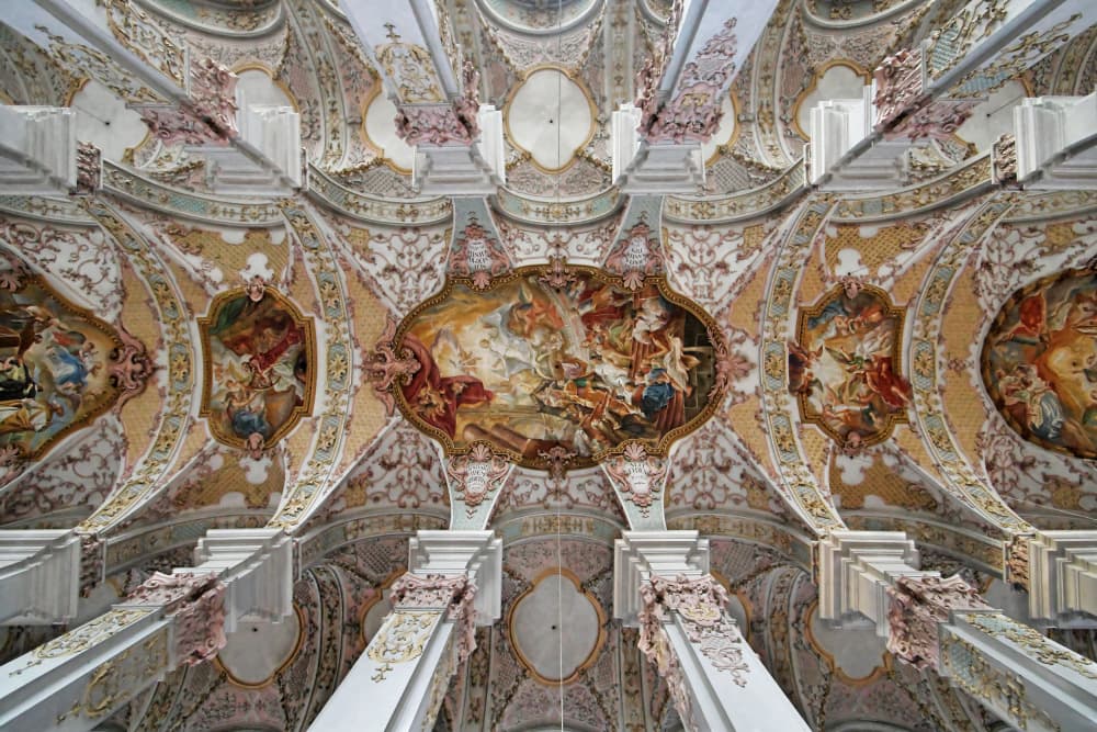 Ornate Church Ceiling by Renate Reichert — canvas wall art