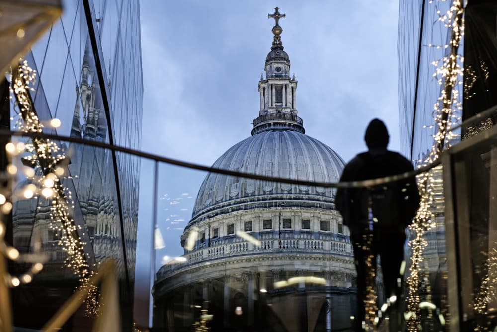 St Paul's City Lights by Josefina Melo — canvas wall art